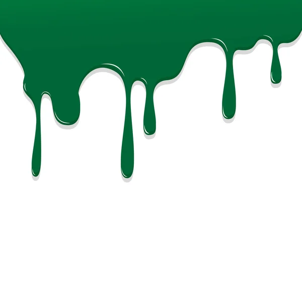 Paint Green color dripping, Color Droping Background vector illu — Stock Vector