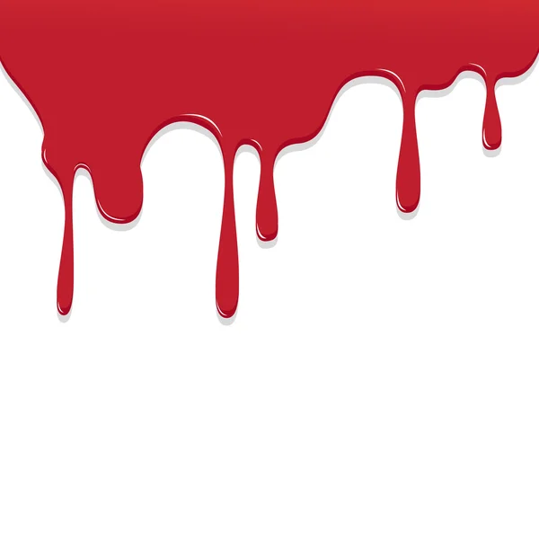 Farbe rot tropfend, Farbe tropfend Hintergrundvektor illust — Stockvektor