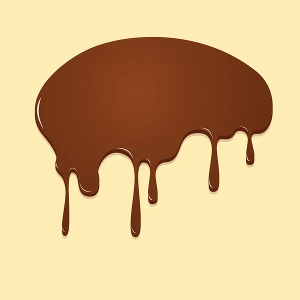 Schokolade tropft, Schokolade Hintergrund Vektor Illustration — Stockvektor