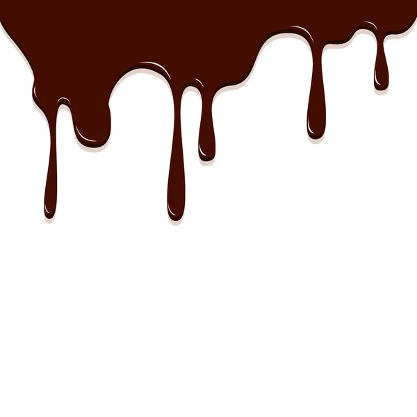 Choklad droppar, choklad bakgrund vektorillustration — Stock vektor