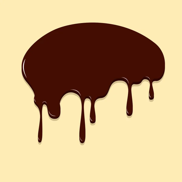 Chocolate gotejamento, Chocolate fundo vetor ilustração — Vetor de Stock