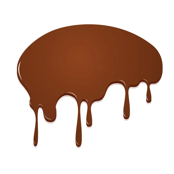Goteo de chocolate, ilustración del vector de fondo de chocolate — Vector de stock