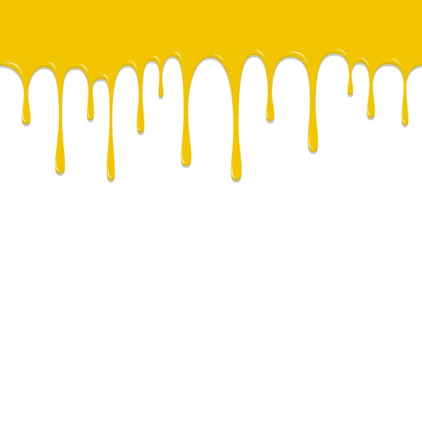 Pintura Coloración amarilla gota, Color Goteo vector de fondo mal — Vector de stock