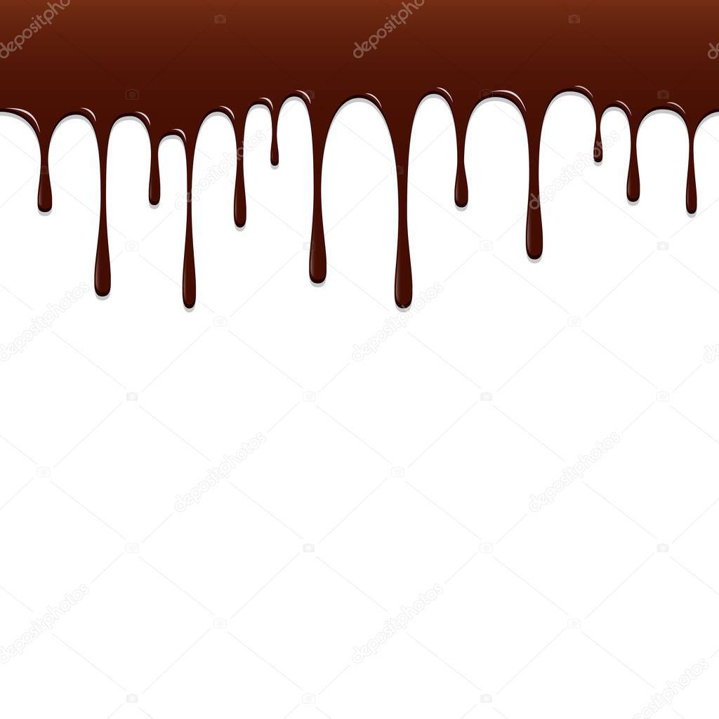 Chocolate gotejamento, Chocolate fundo vetor ilustração imagem vetorial