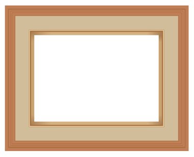 Resim çerçevesi izole beyaz arka planda, vektör Eps10 illustra
