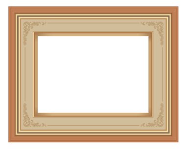 Resim çerçevesi izole beyaz arka planda, vektör Eps10 illustra