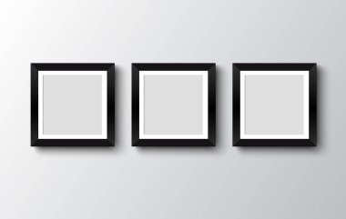 wall.vector resimde üzerinde boş fotoğraf çerçevesi