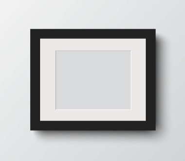 wall.vector resimde üzerinde boş fotoğraf çerçevesi