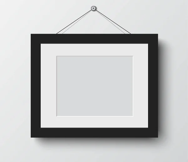 Moldura de foto em branco na ilustração wall.vector — Vetor de Stock
