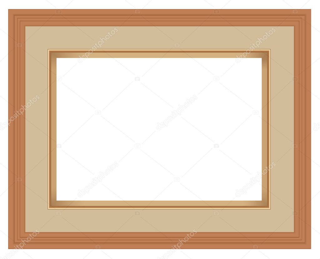 Picture Frame Isolate on White background ,Vector EPS10 illustra