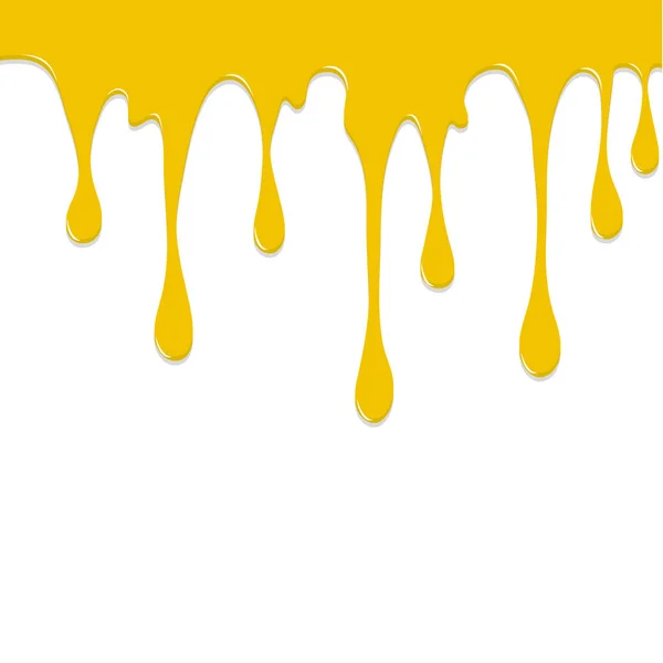Verf geel kleurrijke druipende splatter, kleur splash of Dropi — Stockvector