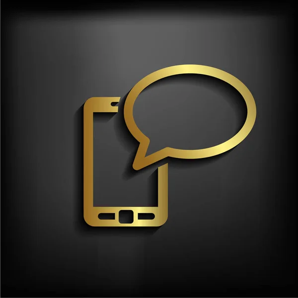 Mobile chatting icon.Mobile Phone representing Web Chatting And — стоковый вектор