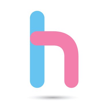 Beyaz arka planda, giyemiyordu mavi ve pembe renk ile s yazı tipi vektör