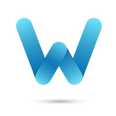 Mektup w beyaz zemin üzerine mavi renk ile