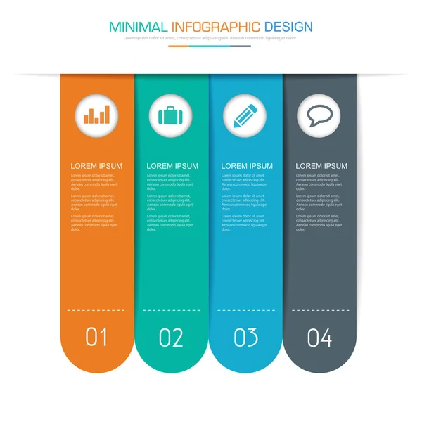 Infográfico Elementos Com Ícone Negócio Processo Círculo Fundo Cor Completa —  Vetores de Stock