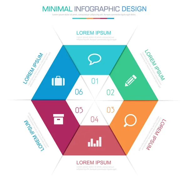 Kreis Infografik Elemente Mit Business Symbol Auf Vollfarb Hintergrund Kreis — Stockvektor