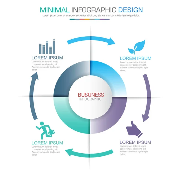 Infografía Vectorial Plana Elemento Diseño Ilustración Para Banner Web Presentación — Vector de stock