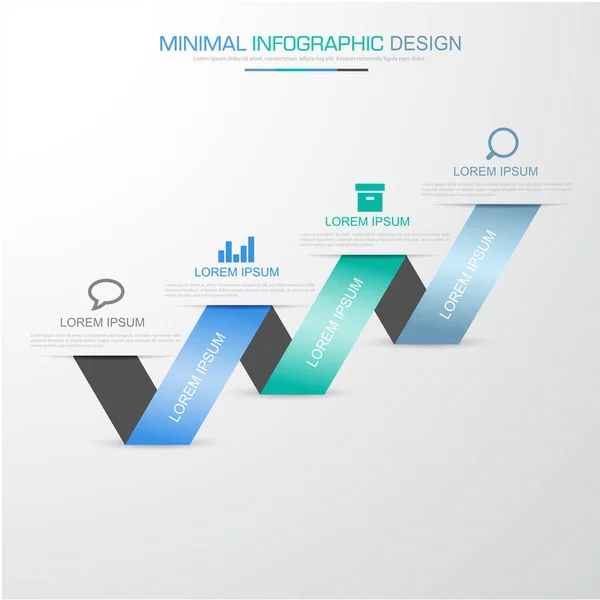 Infográfico Elementos Com Ícone Negócio Processo Círculo Fundo Cor Completa — Vetor de Stock