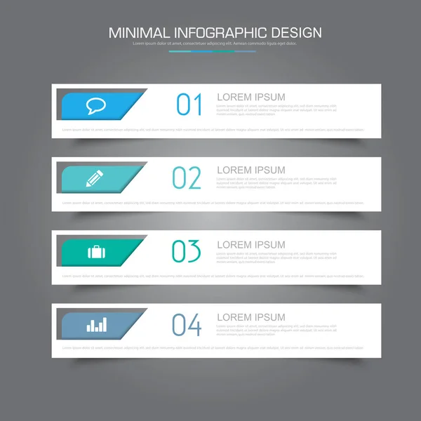 Infografik Elemente Mit Business Symbol Auf Vollfarb Hintergrund Kreis Prozess — Stockvektor