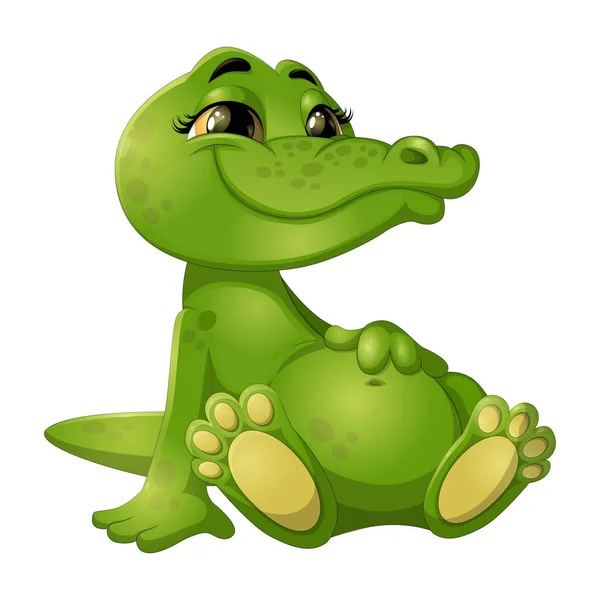 Bon crocodile vert — Image vectorielle