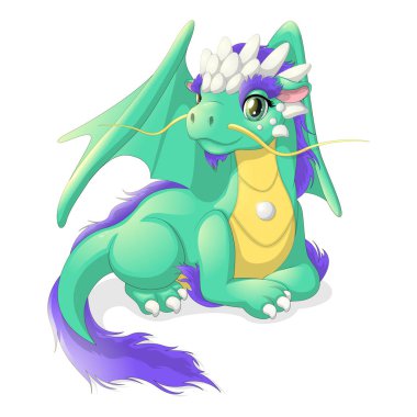 Güzel yeşil ejderha