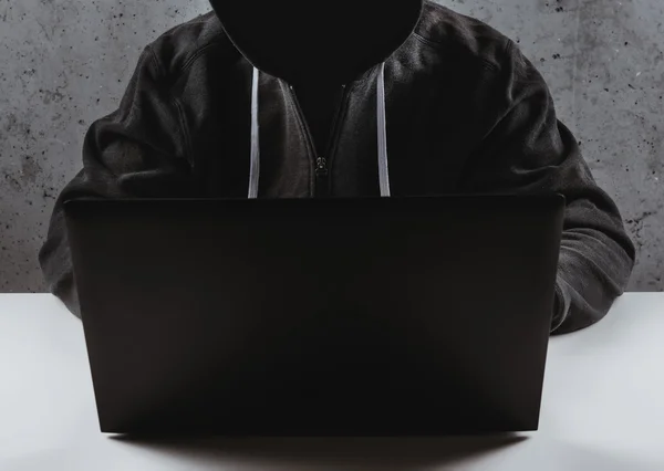 Hacker computer confident break-in concept — Stock Photo, Image