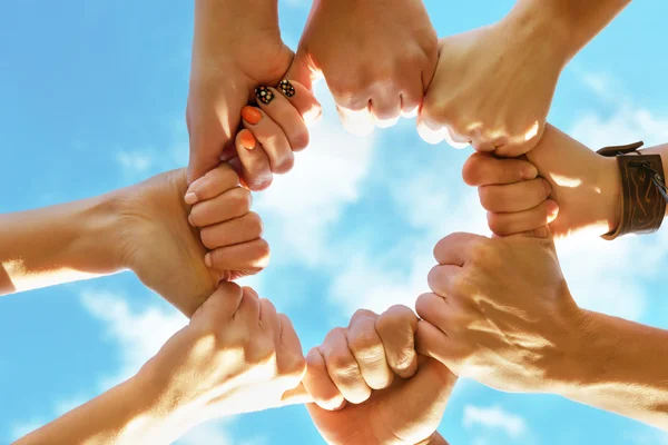 Team friendship teamwork hands concept — Stock Photo, Image