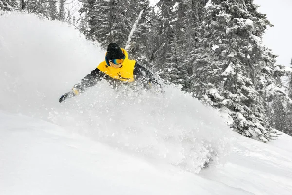 Esquiador extremo backcountry velocidad esquí — Foto de Stock