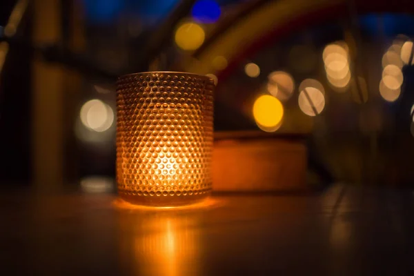 Candle Candlestick Table — Stock Photo, Image