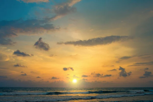 Sunset Shores Indian Ocean Bentota Sri Lanka — Stock Photo, Image