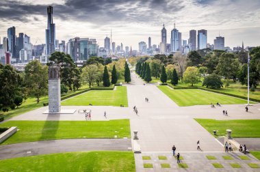 Cityscape Skyline Melbourne, Avustralya