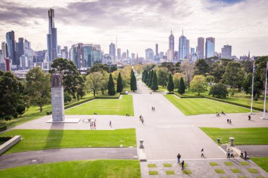Cityscape Skyline Melbourne, Avustralya