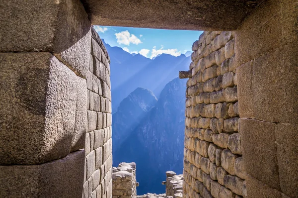 Vista interior de Machu Picchu Cidade Inca Perdida — Fotografia de Stock