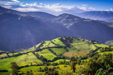 Andean peyzaj yakınındaki Riobamba, Ecuador