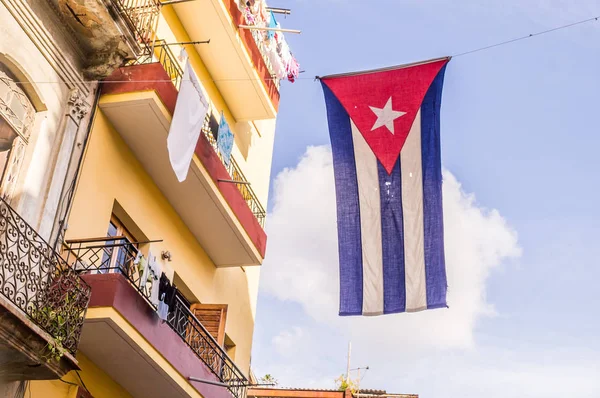 Drapeau cubain à La Havane — Photo