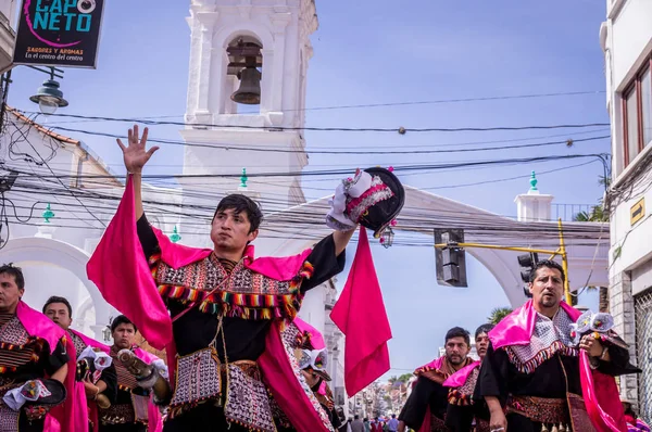 Fiesta de la Virgen Guadalupe i Sucre — Stockfoto