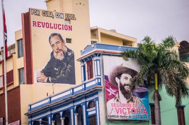 Santiago de Cuba Küba Devrim için Propaganda Posterler