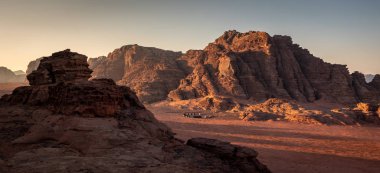 Beduin kampı Wadi Rum çölünde, Ürdün