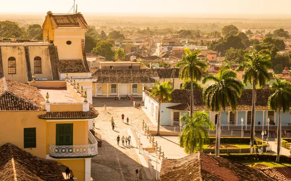 Vista sobre Plaza Mayor em Trinidad, Cuba — Fotografia de Stock