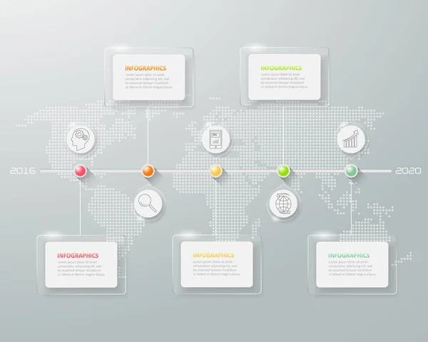 Modelo de infográfico de linha do tempo de negócios Mordern — Vetor de Stock