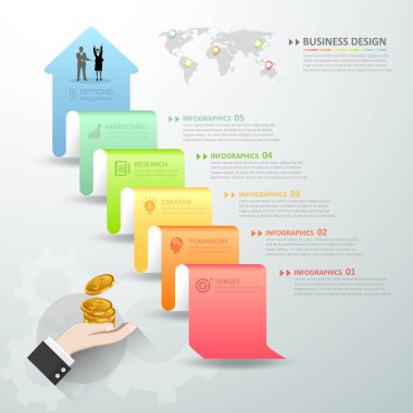 İş ok kavramsal infographics Tasarla.