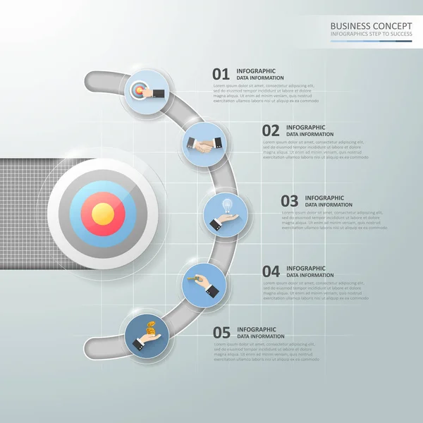 Diseño círculo de negocio concepto infografía , — Archivo Imágenes Vectoriales