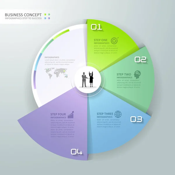 Projekt firmy koło koncepcja Infografika, — Wektor stockowy