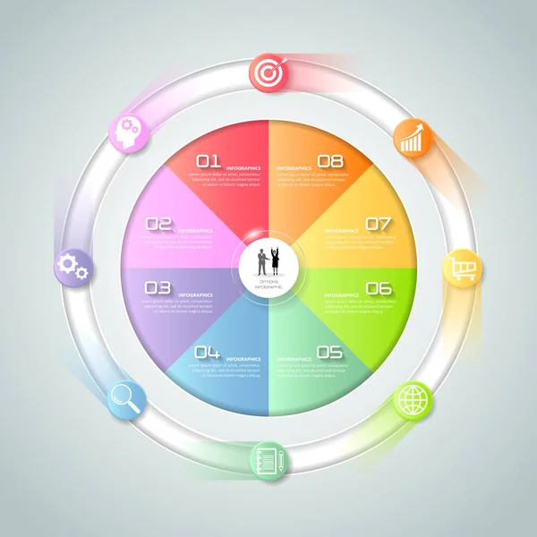 Design business circle concept infografica , — Vettoriale Stock