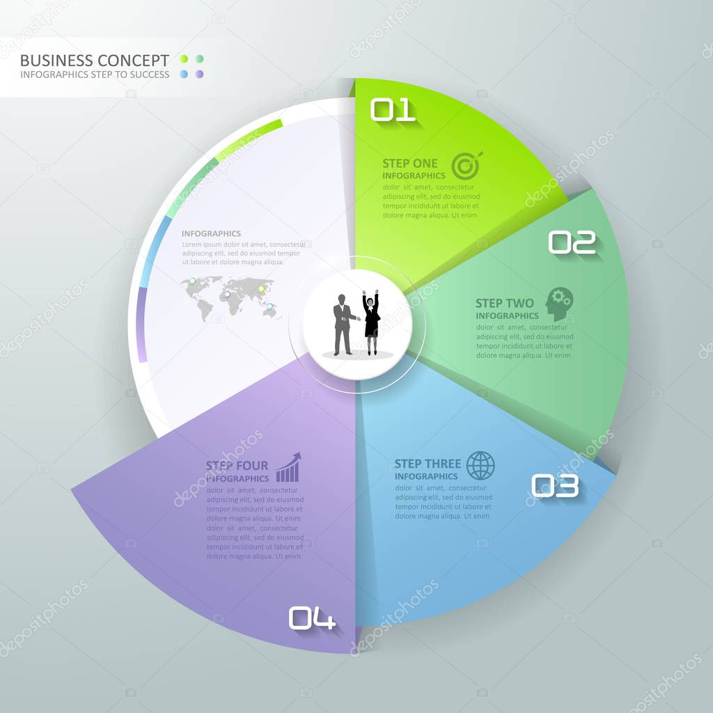 Design business circle concept infographic,
