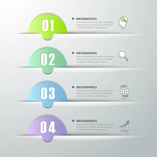 Ontwerpsjabloon infographic 4 opties, Business concept infographic — Stockvector