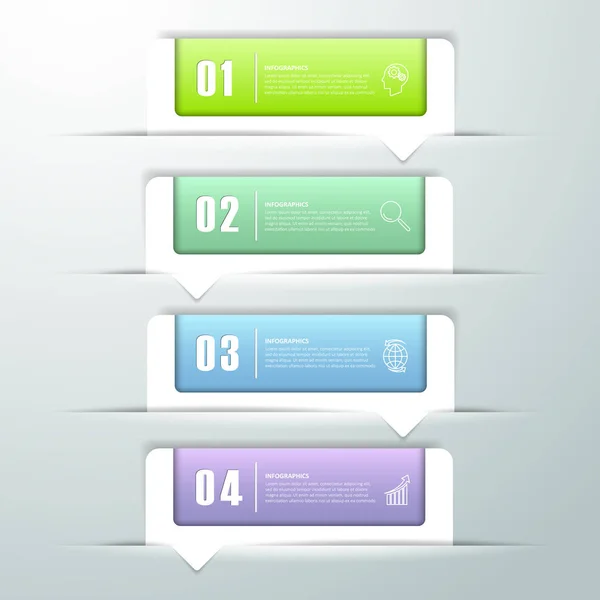 设计图表 4 选项模板，业务概念图 — 图库矢量图片