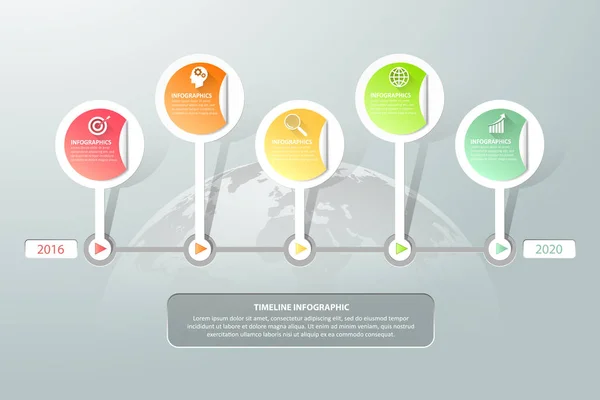 Design Geschäftskonzept Infografik Vorlage — Stockvektor