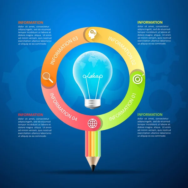 Modèle infographique de concept d'idée d'entreprise — Image vectorielle