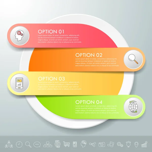 Design infografica modello 4 opzioni . — Vettoriale Stock